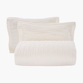 Queen Quilt Set, 3-Piece Lightweight Comforter, Microfiber Queen Size Bedding Set, Beige Bedspreads with 1 Quilt and 2 Pillow Shams